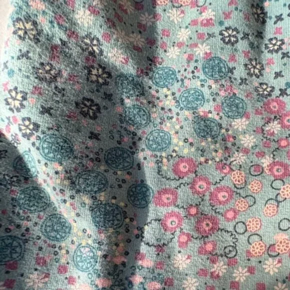 Tea Collection Floral Print Leggings Kids Size 4T Green Stretch Cotton - Picture 5 of 5